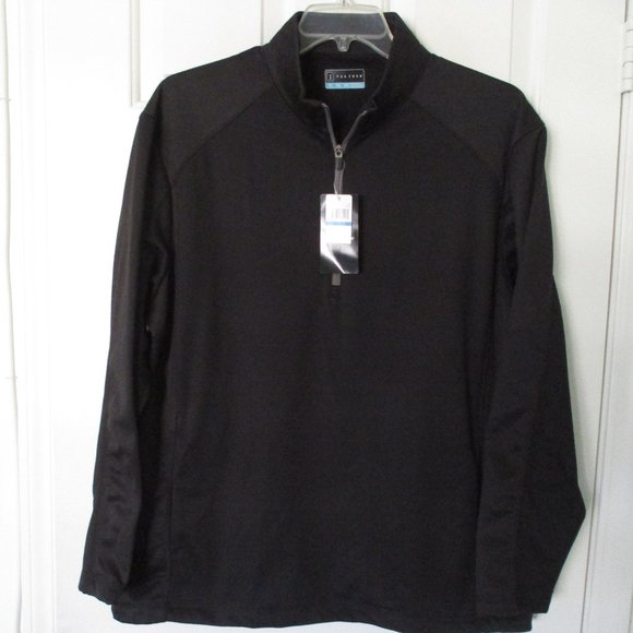 PGA Tour Mens L/S Black Fleece Lined 1/4 Zip Golf Sweater NWT - Size XL - Picture 1 of 3